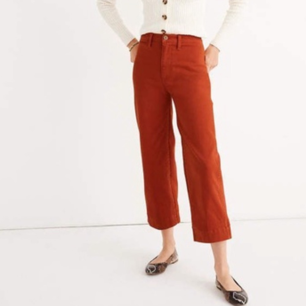 Madewell wide leg, mid rise jeans